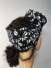 Alkeba Black and White Ankara Headwrap/Scarf