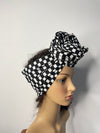 Stacey Black and White Ankara Headwrap/Scarf