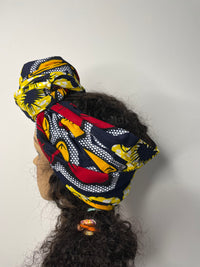 Debby Yellow and Red Ankara Headwrap/Scarf