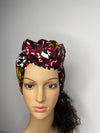 Sophia White and Red Ankara Headwrap/Scarf