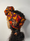 Joke Brown and Orange Ankara Headwrap/Scarf