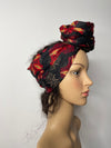 Janie Black and Red Ankara Headwrap/Scarf