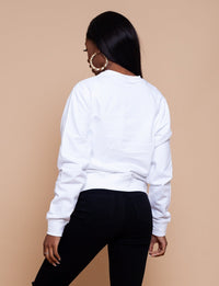 African Map White Sweatshirt Top