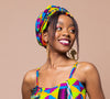 Dolly Yellow Multicolored Ankara Headwrap/Scarf