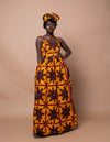 Doyin Ankara Maxi Dress | Yellow African Print