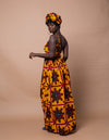 Doyin Ankara Maxi Dress | Yellow African Print