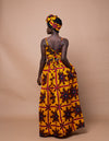 Doyin Ankara Maxi Dress | Yellow African Print