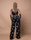 Akachi High Waisted Trouser | Black Floral Print