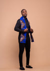 Caleb Ankara Neck Scarf for Men | Blue African Print