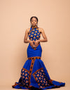 Reigh Ankara Maxi Dress | Blue African Print