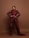 Kemi Ankara Jumpsuit | Black and Red African Print