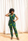 Beverly Ankara High Waisted Trouser | Green African Print