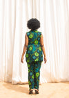 Beverly Ankara Jacket | Green African Print