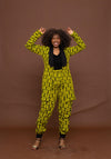 Astrid Ankara Long Jacket | Yellow African Print