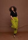 Astrid Ankara High Waisted Trouser | Yellow African Print