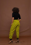 Astrid Ankara High Waisted Trouser | Yellow African Print