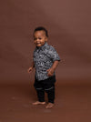 Sean Ankara Boy Shirt | Black and White African Print