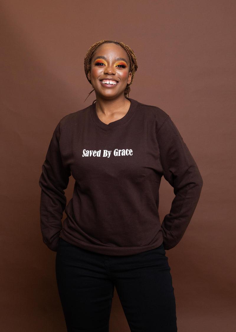 SAVED BY GRACE Sweatshirt (Brown)