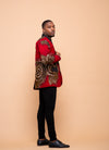 Colton Ankara Men Blazer | Red African Print