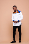 Dylan Ankara Men Shirt | White And African Print