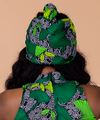 Uduak Green and Black Ankara Headwrap/Scarf