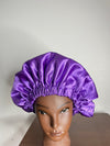 Purple Satin Hair Bonnet