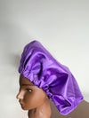 Purple Satin Hair Bonnet