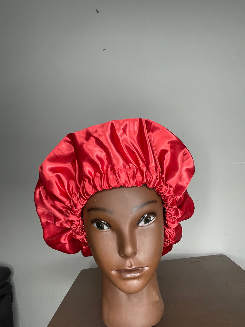 Red Hair Satin Bonnet