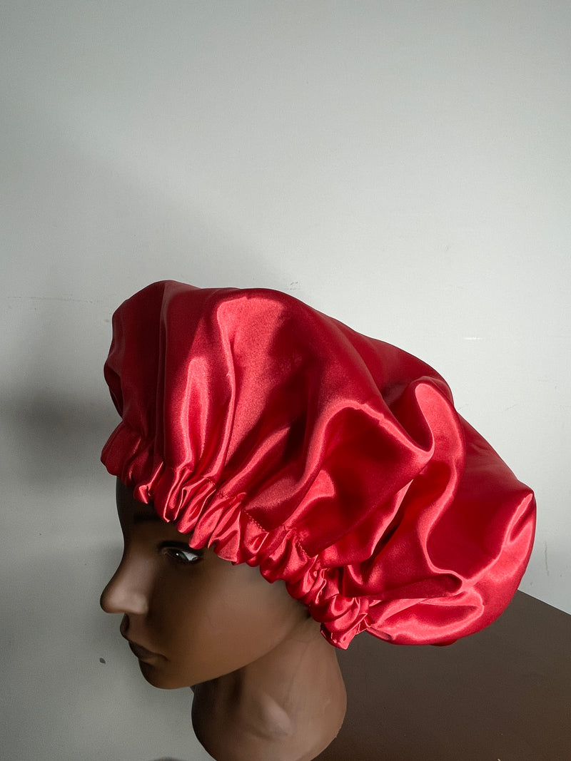 Red Hair Satin Bonnet