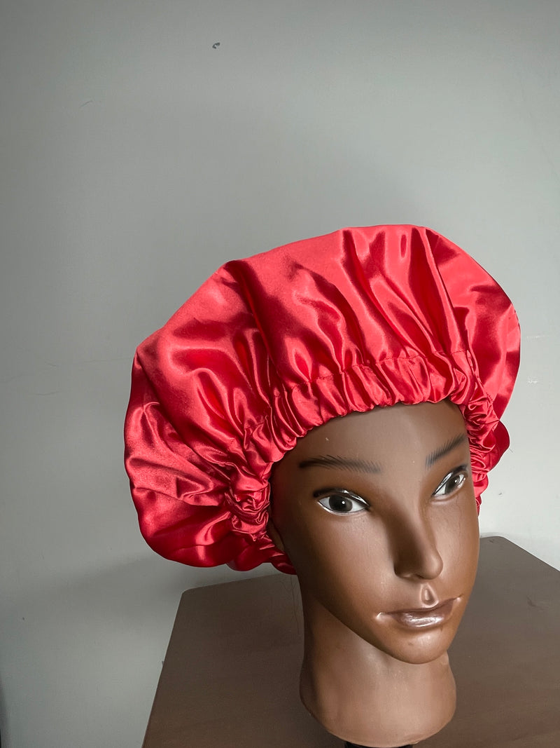 Red Hair Satin Bonnet