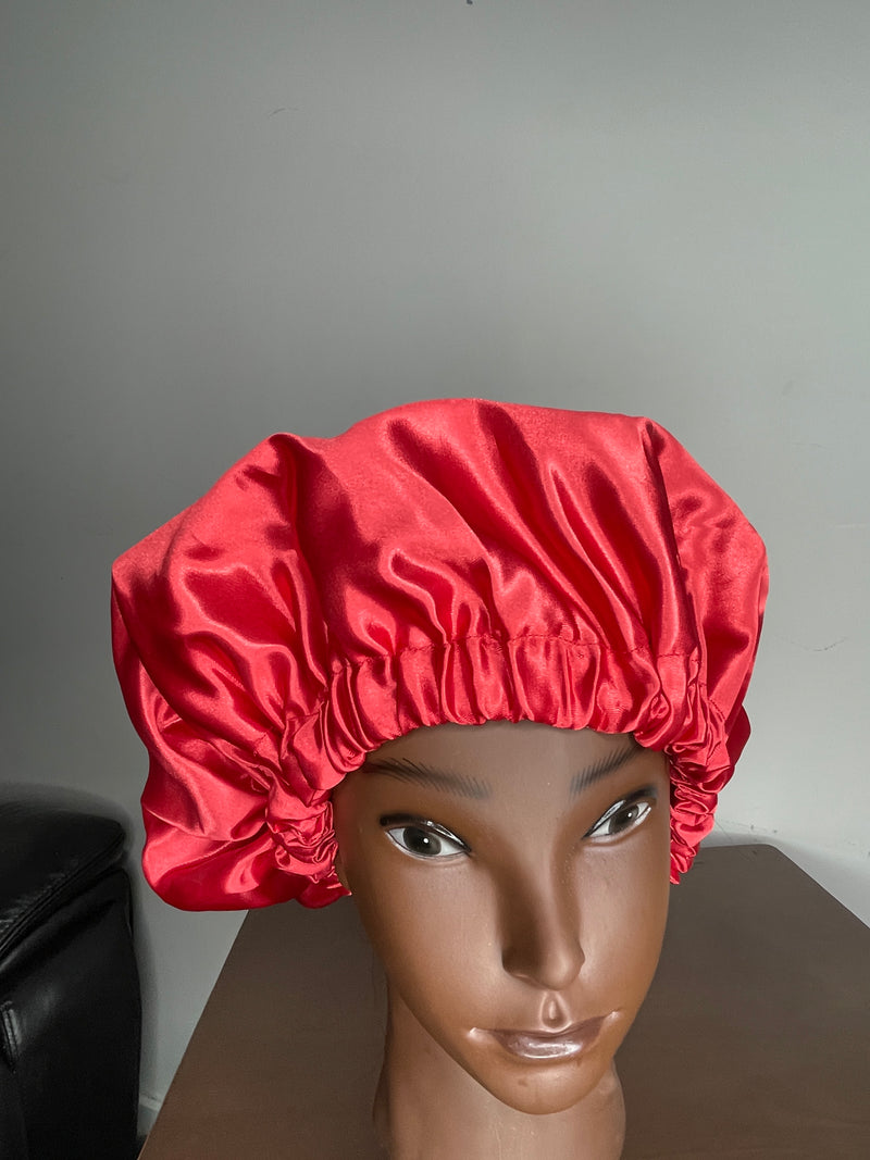 Red Hair Satin Bonnet