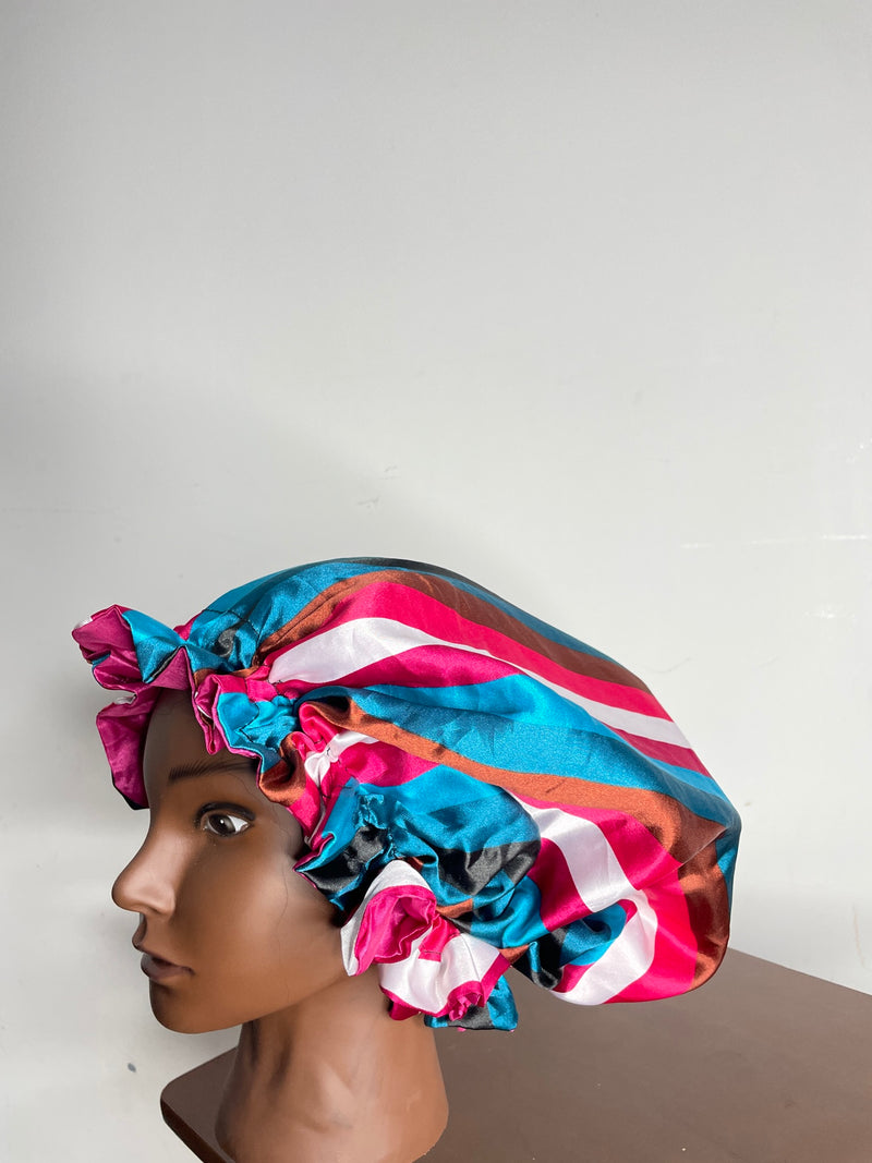 Rainbow Hair Satin Bonnet