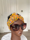 Yellow Ankara Satin Lined Headwrap/Scarf