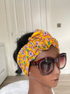 Yellow Ankara Satin Lined Headwrap/Scarf