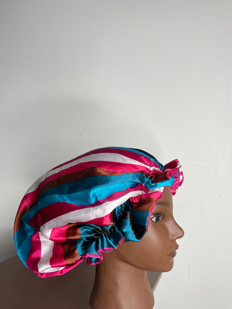 Rainbow Hair Satin Bonnet