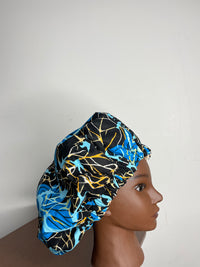 Sky Blue Ankara Hair Bonnet