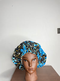 Sky Blue Ankara Hair Bonnet