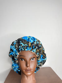 Sky Blue Ankara Hair Bonnet