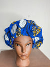 Blue Ankara Hair Bonnet / African Print