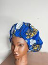 Blue Ankara Hair Bonnet / African Print