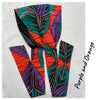 Purple and Orange Lined Head wrap