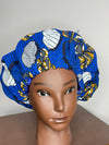 Blue Ankara Hair Bonnet / African Print