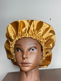 Gold Satin Hair Bonnet