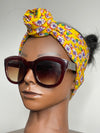 Yellow Ankara Satin Lined Headwrap/Scarf