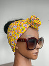 Yellow Ankara Satin Lined Headwrap/Scarf